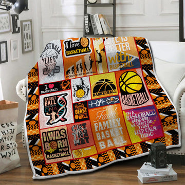 litzzy Basketball Fleece Blanket HST1910517 Fleece Blanket   