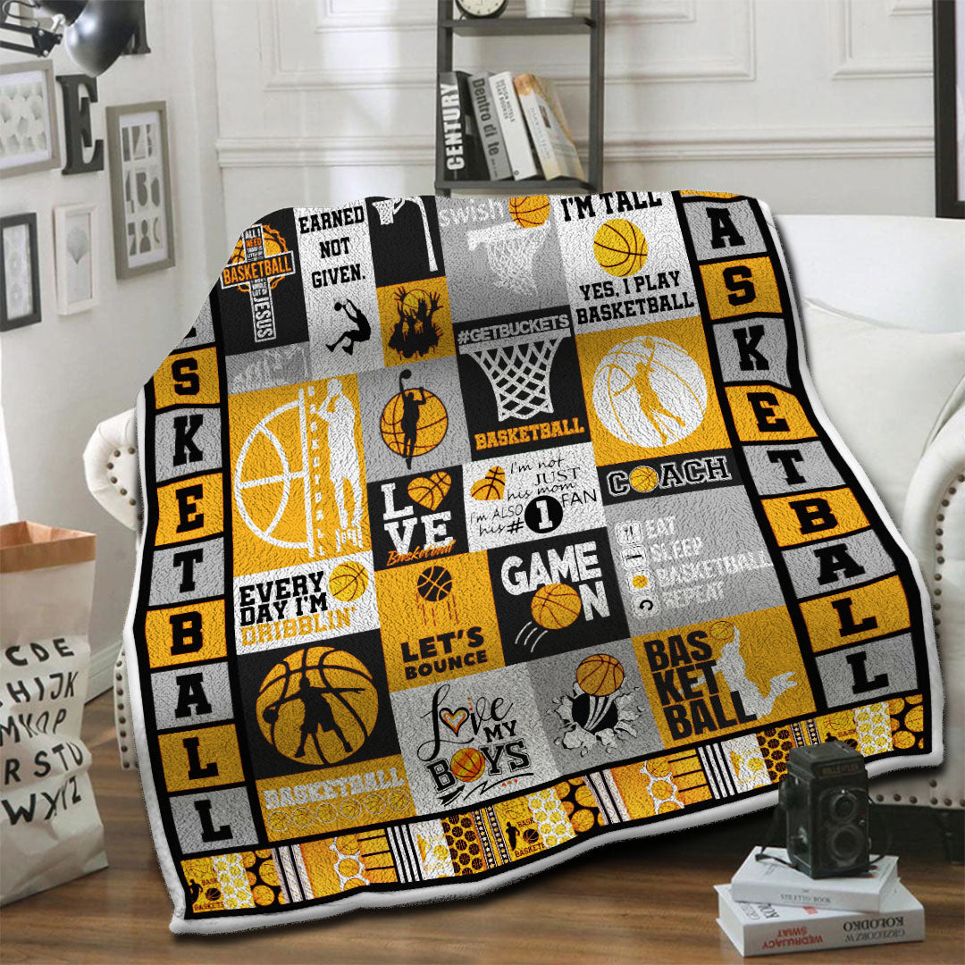 litzzy Basketball Fleece Blanket HST1910518 Fleece Blanket   