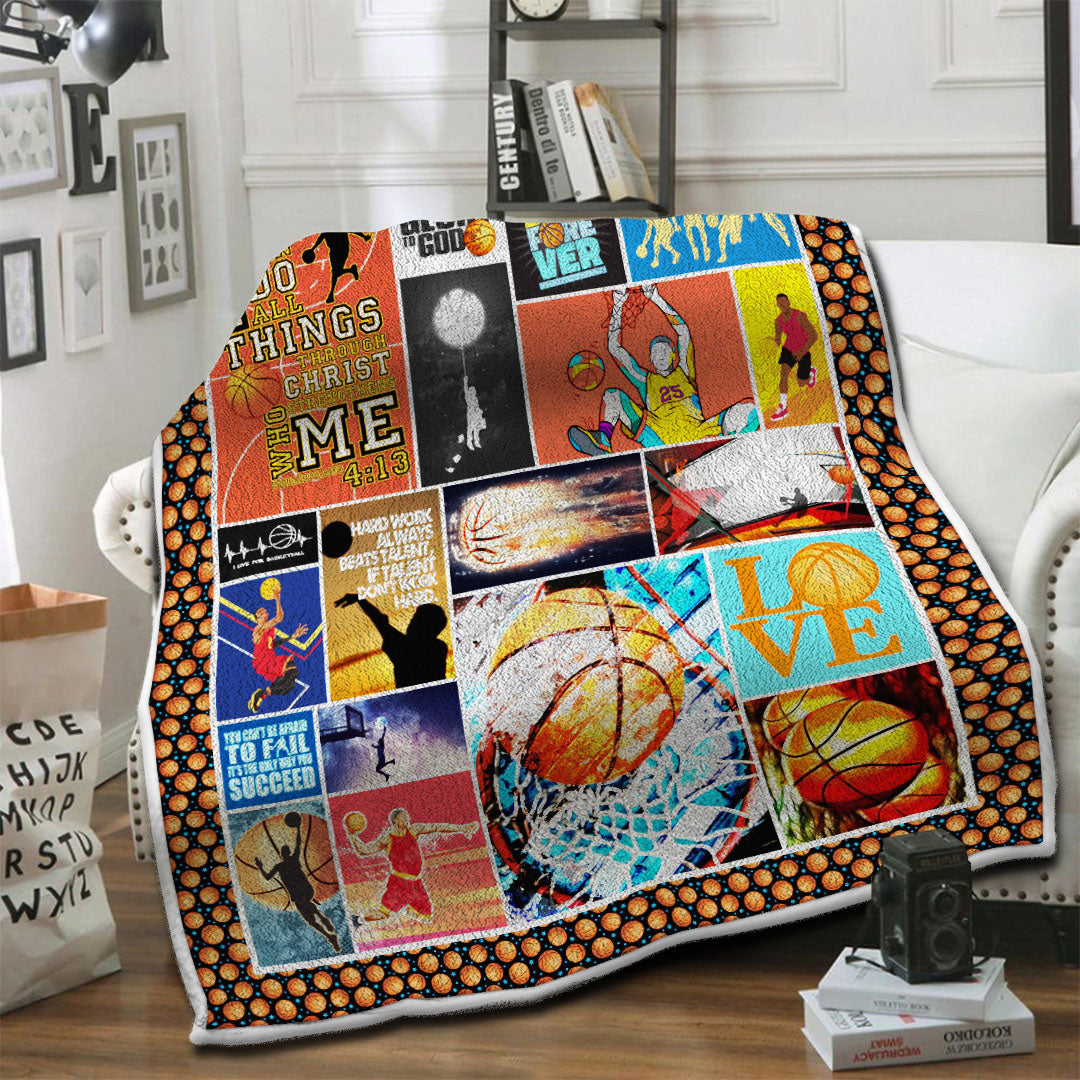 litzzy Basketball Fleece Blanket HST1910819 Fleece Blanket   