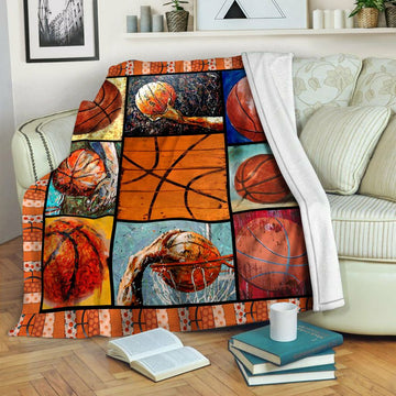 litzzy Basketball Fleece Blanket HST19101455 Fleece Blanket   