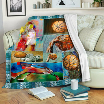 litzzy Basketball Fleece Blanket HST19101620 Fleece Blanket   