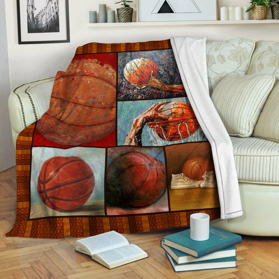 litzzy Basketball Fleece Blanket HST19101621 Fleece Blanket   