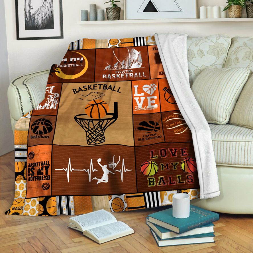 litzzy Basketball Fleece Blanket HST1910230 Fleece Blanket   