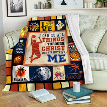 litzzy Basketball Fleece Blanket HST19103571 Fleece Blanket   