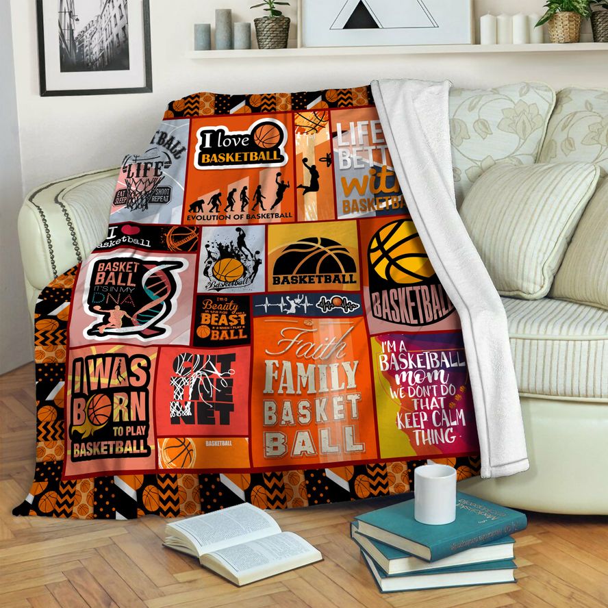 litzzy Basketball Fleece Blanket HST1910517 Fleece Blanket   