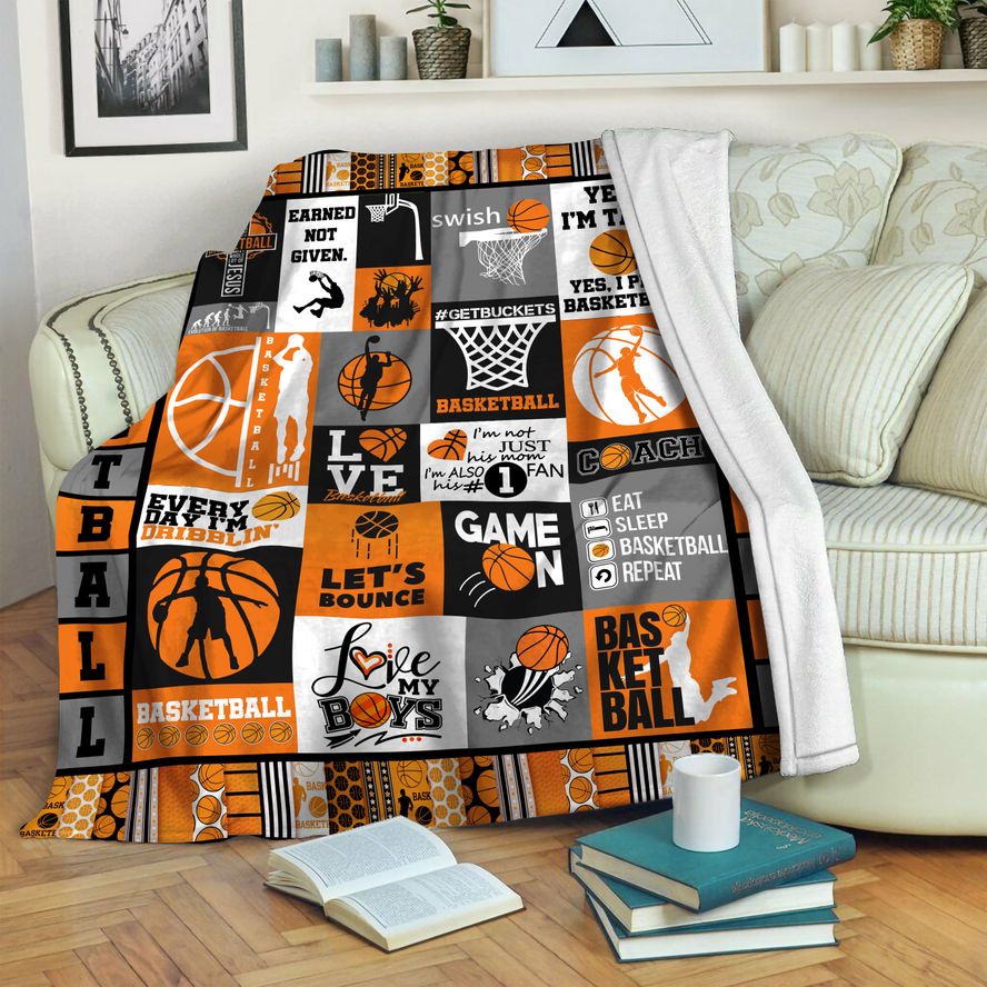 litzzy Basketball Fleece Blanket HST1910518 Fleece Blanket   