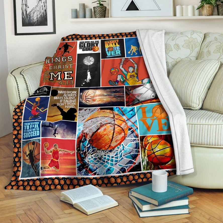 litzzy Basketball Fleece Blanket HST1910819 Fleece Blanket   