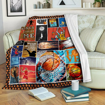 litzzy Basketball Fleece Blanket HST1910819 Fleece Blanket   