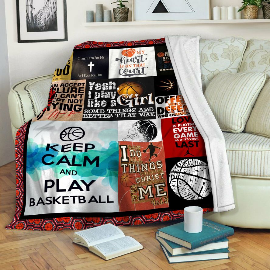 litzzy Basketball HQT1610415 Fleece Blanket Fleece Blanket   