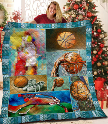litzzy Basketball Fleece Blanket HST19101620 Quilt Blanket   