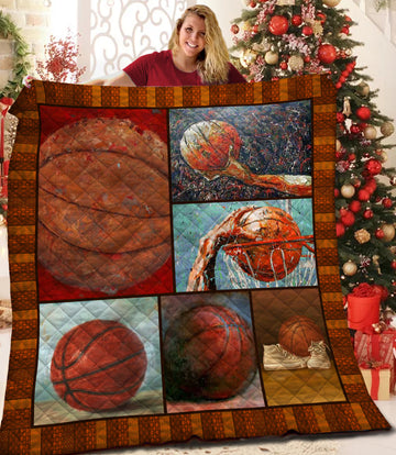litzzy Basketball Fleece Blanket HST19101621 Quilt Blanket   