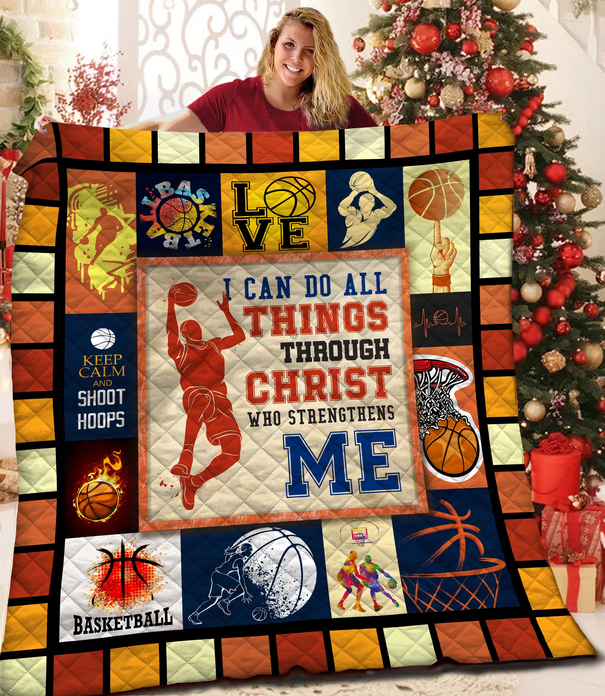 litzzy Basketball Fleece Blanket HST19103571 Quilt Blanket   
