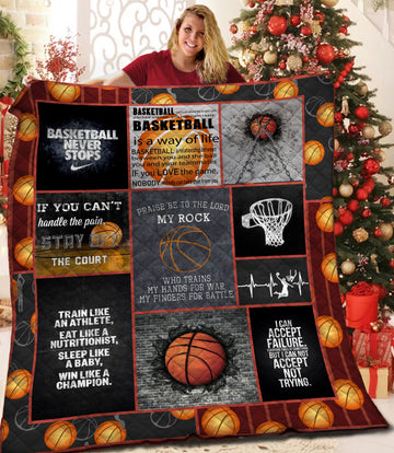 litzzy Basketball Fleece Blanket HST19103573 Quilt Blanket   