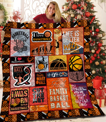 litzzy Basketball Fleece Blanket HST1910517 Quilt Blanket   
