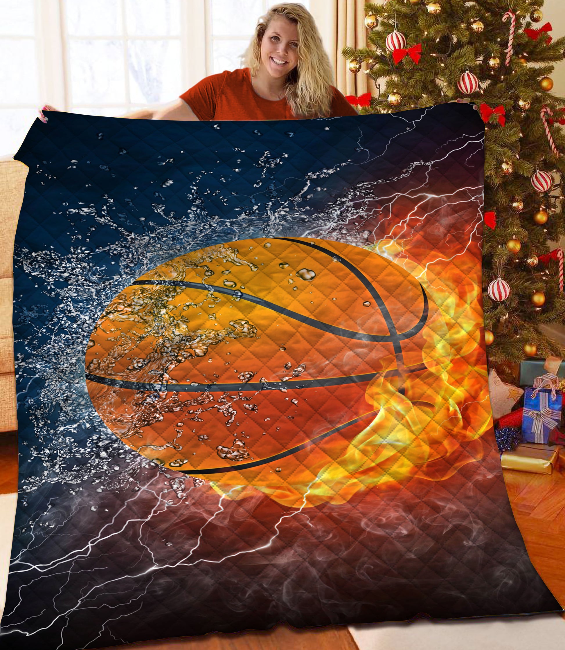 litzzy Basketball Fleece Blanket HST25101967 Quilt Blanket   