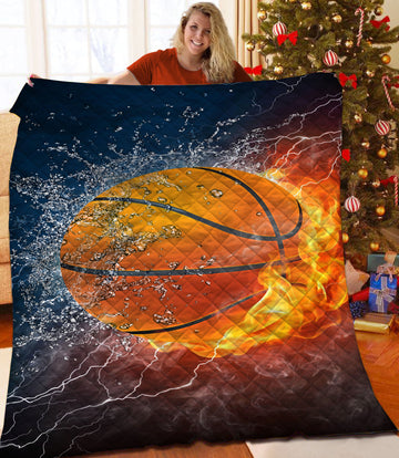 litzzy Basketball Fleece Blanket HST25101967 Quilt Blanket   