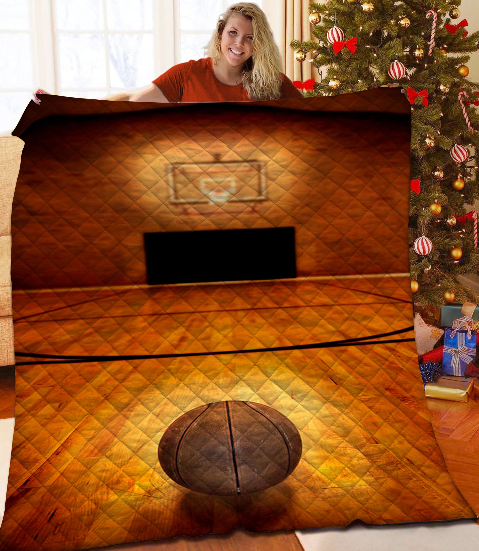 litzzy Basketball Fleece Blanket HST25101968 Quilt Blanket   