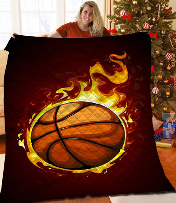 litzzy Basketball Fleece Blanket HST25101969 Quilt Blanket   