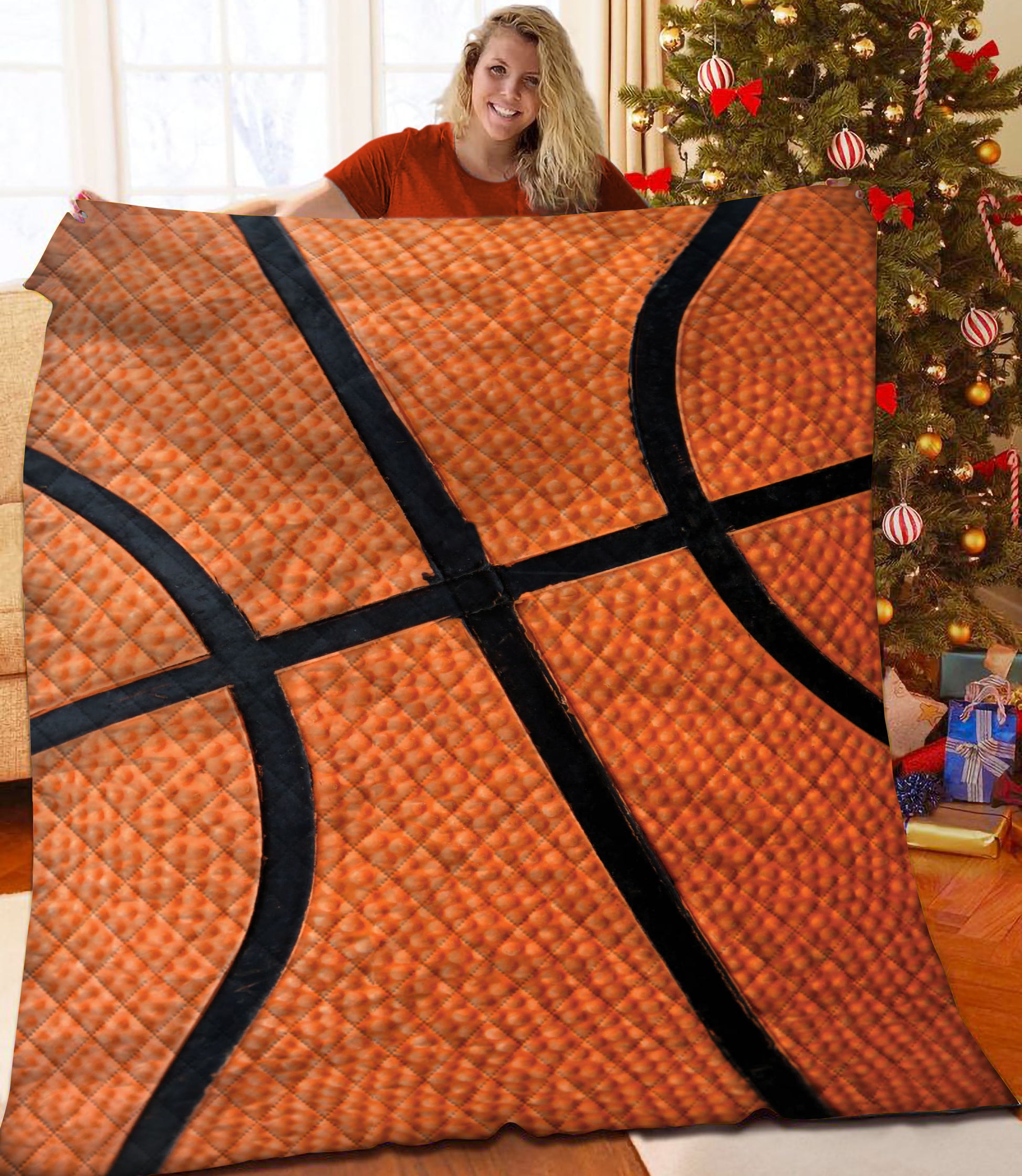 litzzy Basketball Fleece Blanket HST25101973 Quilt Blanket   