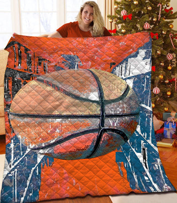 litzzy Basketball Fleece Blanket HST25101975 Quilt Blanket   