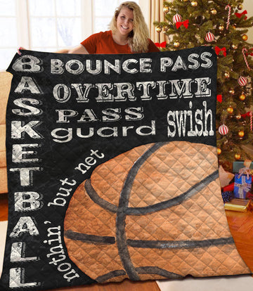 litzzy Basketball Fleece Blanket HST25101976 Quilt Blanket   
