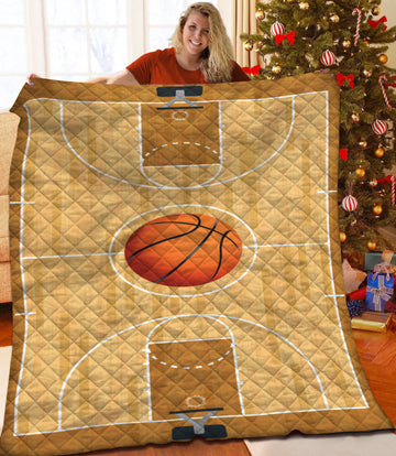 litzzy Basketball Fleece Blanket HST25101978 Quilt Blanket   