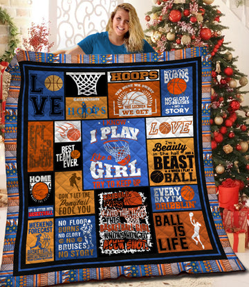 litzzy Basketball HQT1610413 Fleece Blanket Quilt Blanket   
