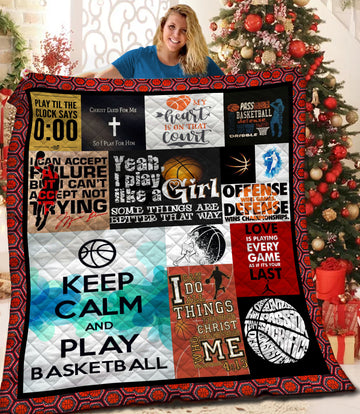 litzzy Basketball HQT1610415 Fleece Blanket Quilt Blanket   