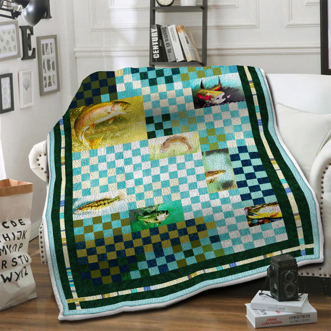 litzzy Bass Fleece Blanket HST19101456 Fleece Blanket   