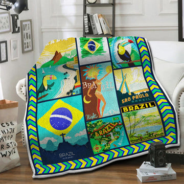 litzzy Bazil Fleece Blanket HST19102623 Fleece Blanket   
