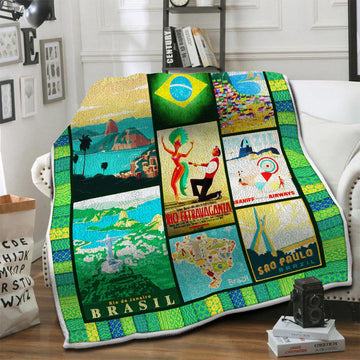 litzzy Bazil Fleece Blanket HST19103575 Fleece Blanket   