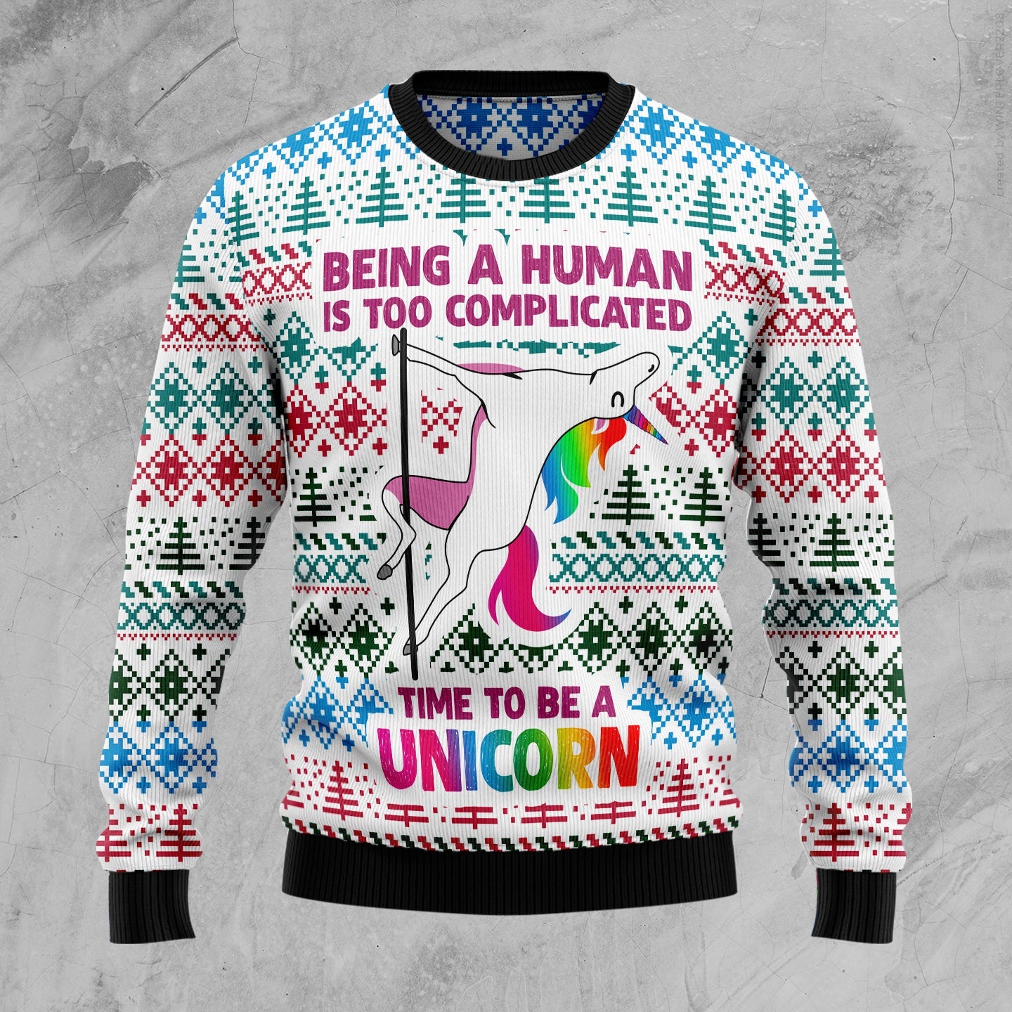litzzy Be A Unicorn TG5115 Ugly Christmas Sweater -  Best Gift For Christmas, Noel Malalan - Christmas Signature sweater   