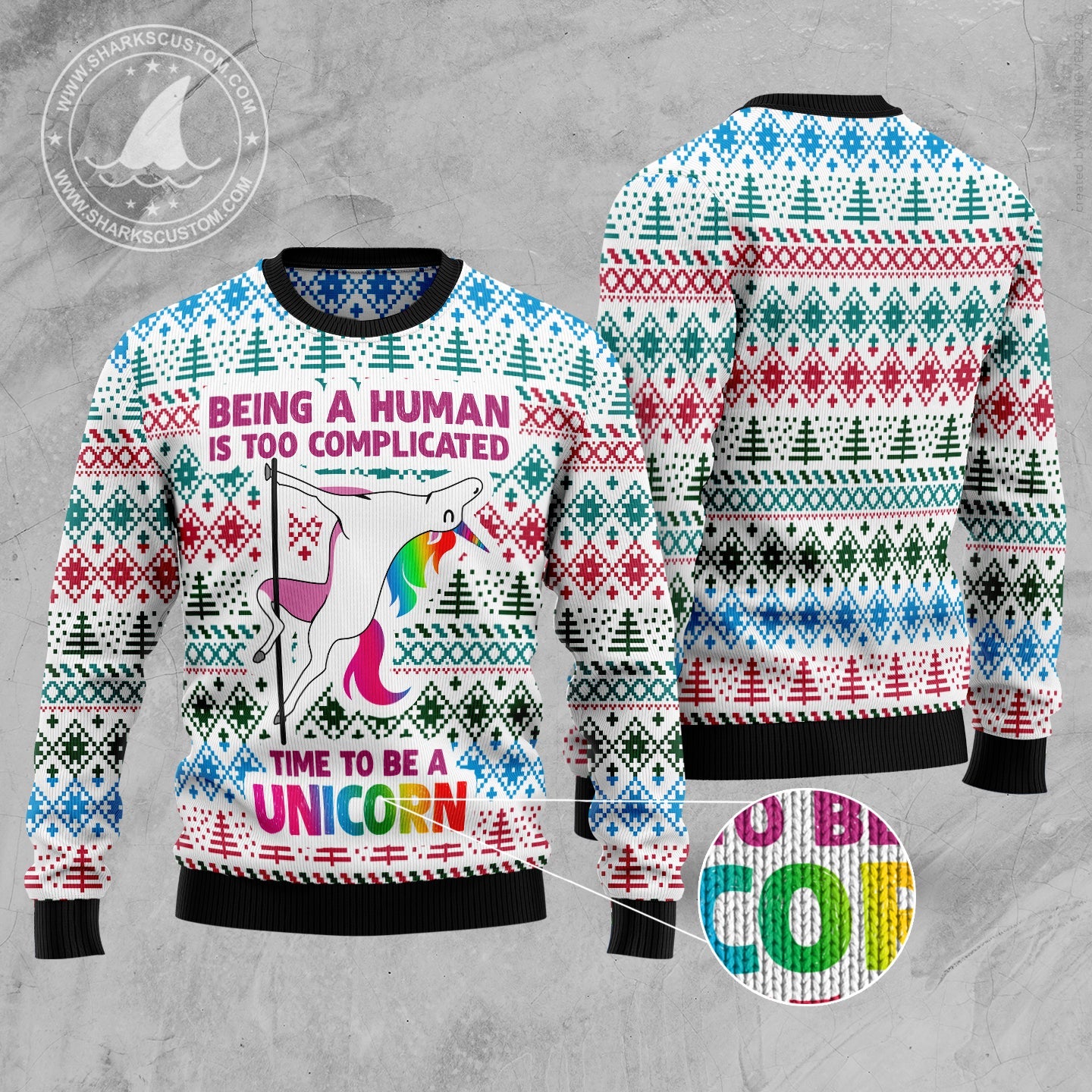 litzzy Be A Unicorn TG5115 Ugly Christmas Sweater -  Best Gift For Christmas, Noel Malalan - Christmas Signature sweater   