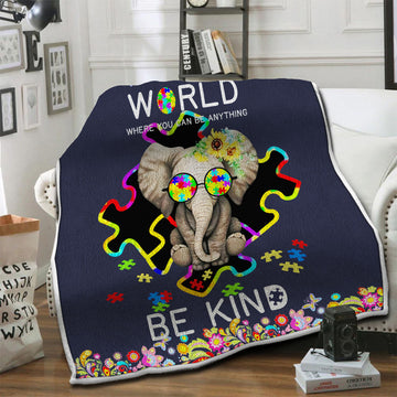 litzzy Be Kind Fleece Blanket HST19103576 Fleece Blanket   