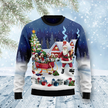 litzzy Beagle Santa Sled D1311 Ugly Christmas Sweater -  Best Gift For Christmas, Noel Malalan - Christmas Signature sweater   