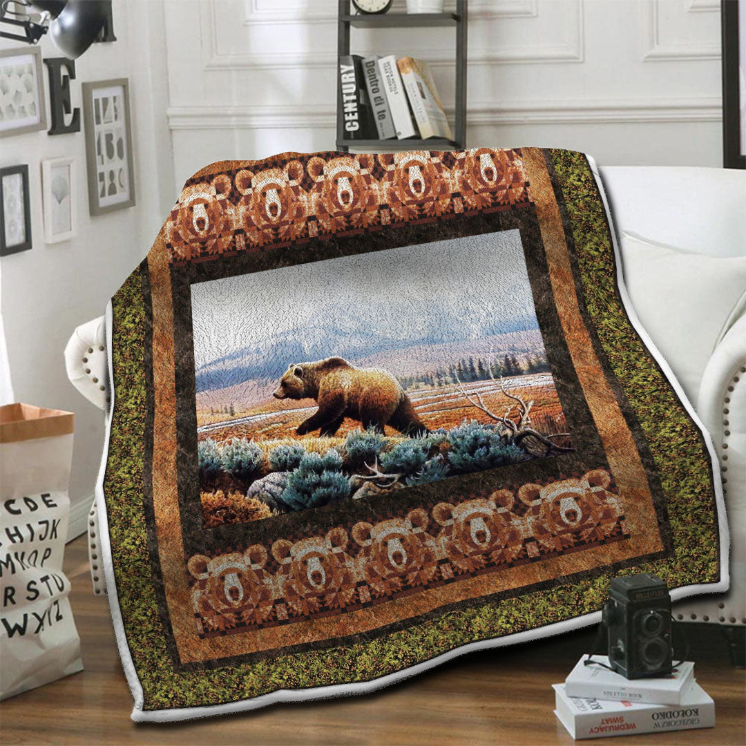 litzzy Bear Fleece Blanket HST191005 Fleece Blanket   