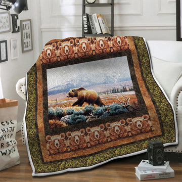 litzzy Bear Fleece Blanket HST191005 Fleece Blanket   