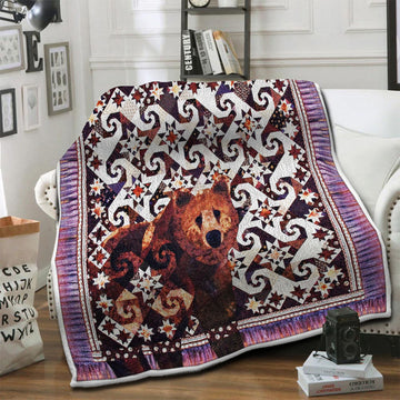 litzzy Bear Fleece Blanket HST19101007 Fleece Blanket   