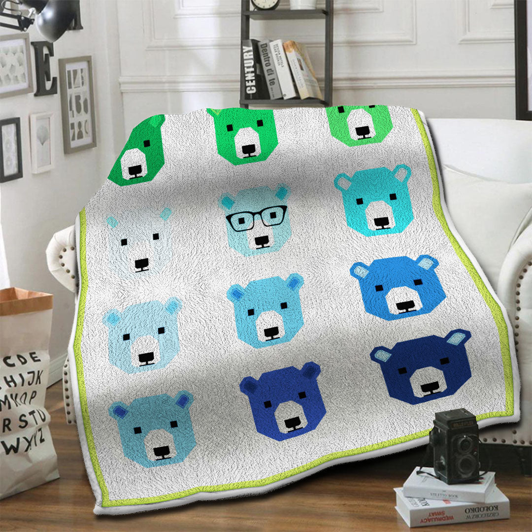 litzzy Bear Fleece Blanket HST19101627 Fleece Blanket   