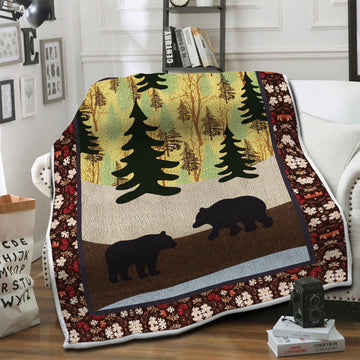 litzzy Bear Fleece Blanket HST19101628 Fleece Blanket   
