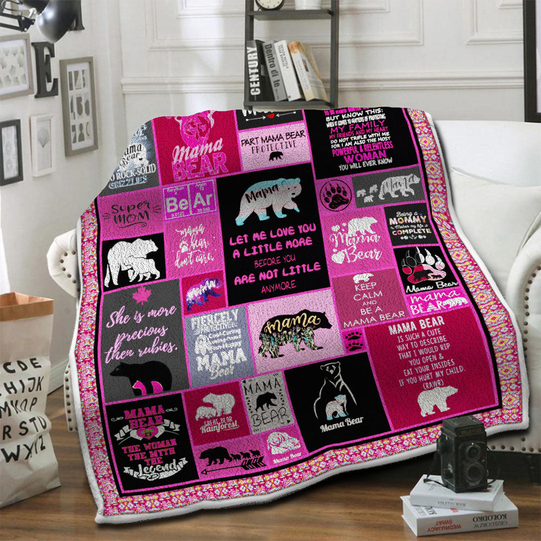 litzzy Bear Fleece Blanket HST19102626 Fleece Blanket   