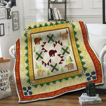 litzzy Bear Fleece Blanket HST19103582 Fleece Blanket   