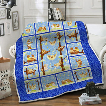 litzzy Bear Fleece Blanket SHQ261034DT Fleece Blanket   