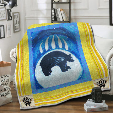 litzzy Bear Fleece Blanket SHQ291045NV Fleece Blanket   