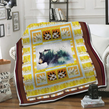 litzzy Bear HQT1610426 Fleece Blanket Fleece Blanket   