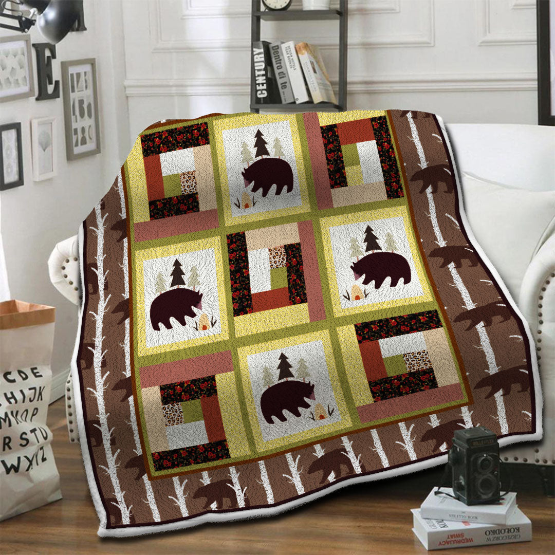 litzzy Bear HQT1610429 Fleece Blanket Fleece Blanket   