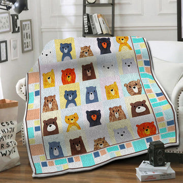 litzzy Bear HQT1610430 Fleece Blanket Fleece Blanket   