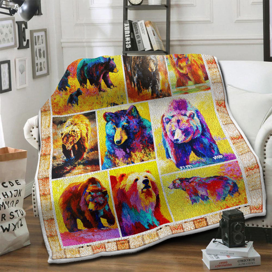 litzzy Bear HQT1610433 Fleece Blanket Fleece Blanket   