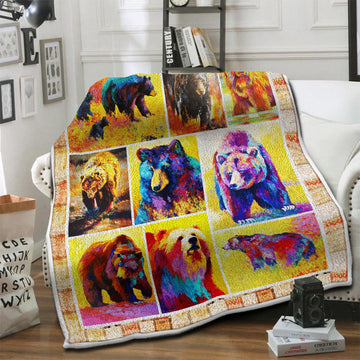 litzzy Bear HQT1610433 Fleece Blanket Fleece Blanket   