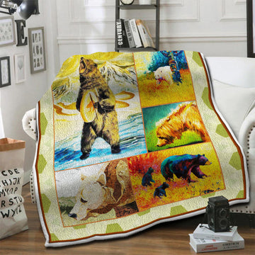 litzzy Bear HQT1610434 Fleece Blanket Fleece Blanket   